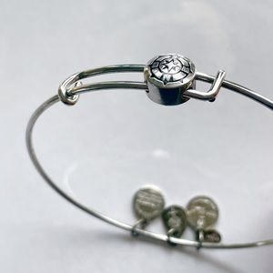 Alex and Ani Compass Charm Silver Bangle Bracelet